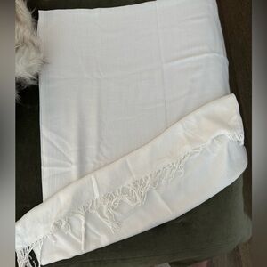 White shawl wrap